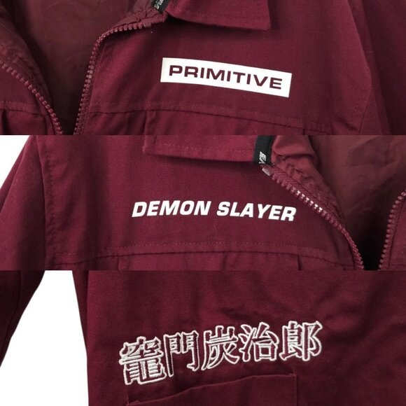 Primitive x Demon Slayer Tanjiro Kamado Utility Jacket L Full Zip Snap Pockets - Picture 10 of 16